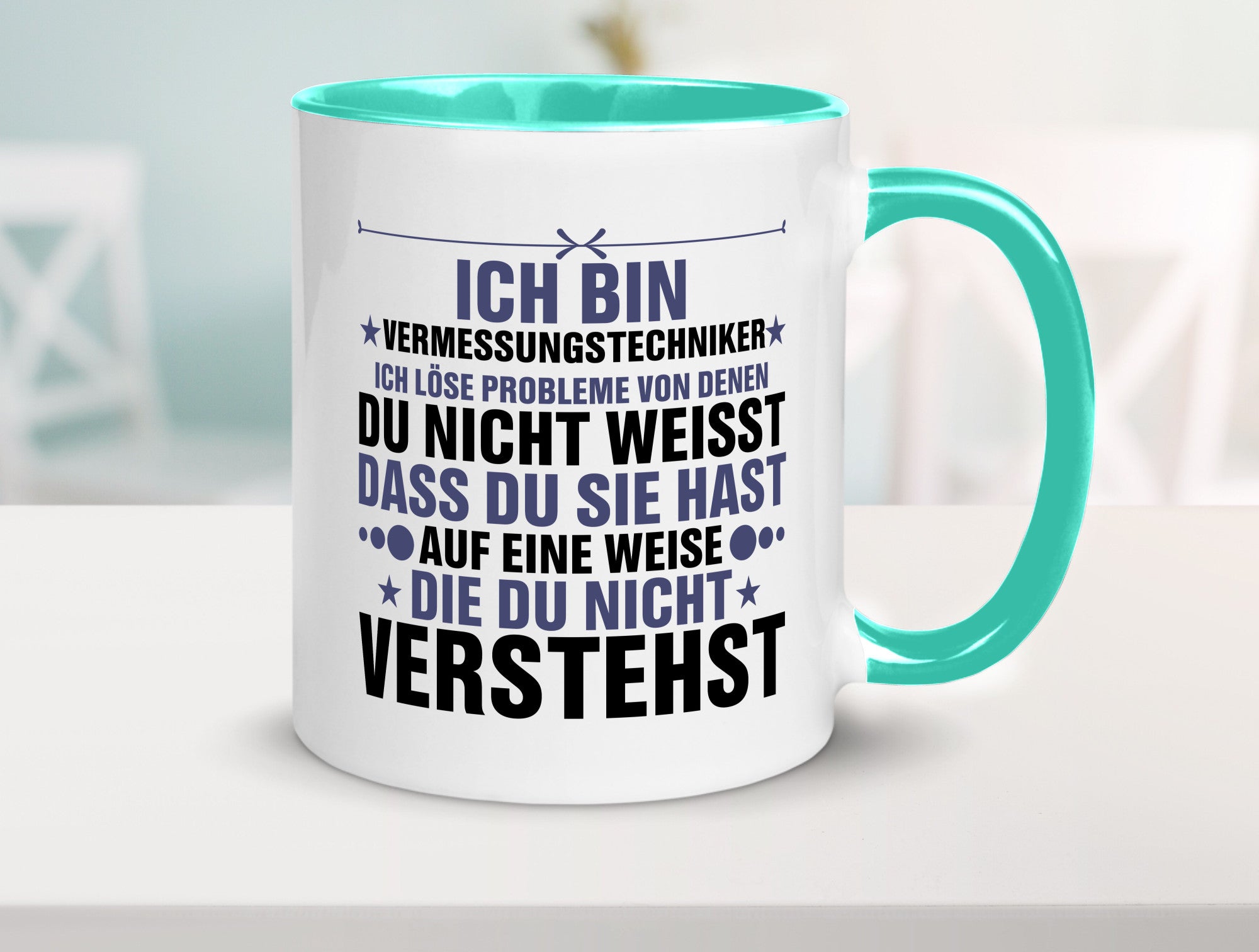 Löse Probleme: Vermessungstechniker | Techniker Humor Geschenkidee Tasse