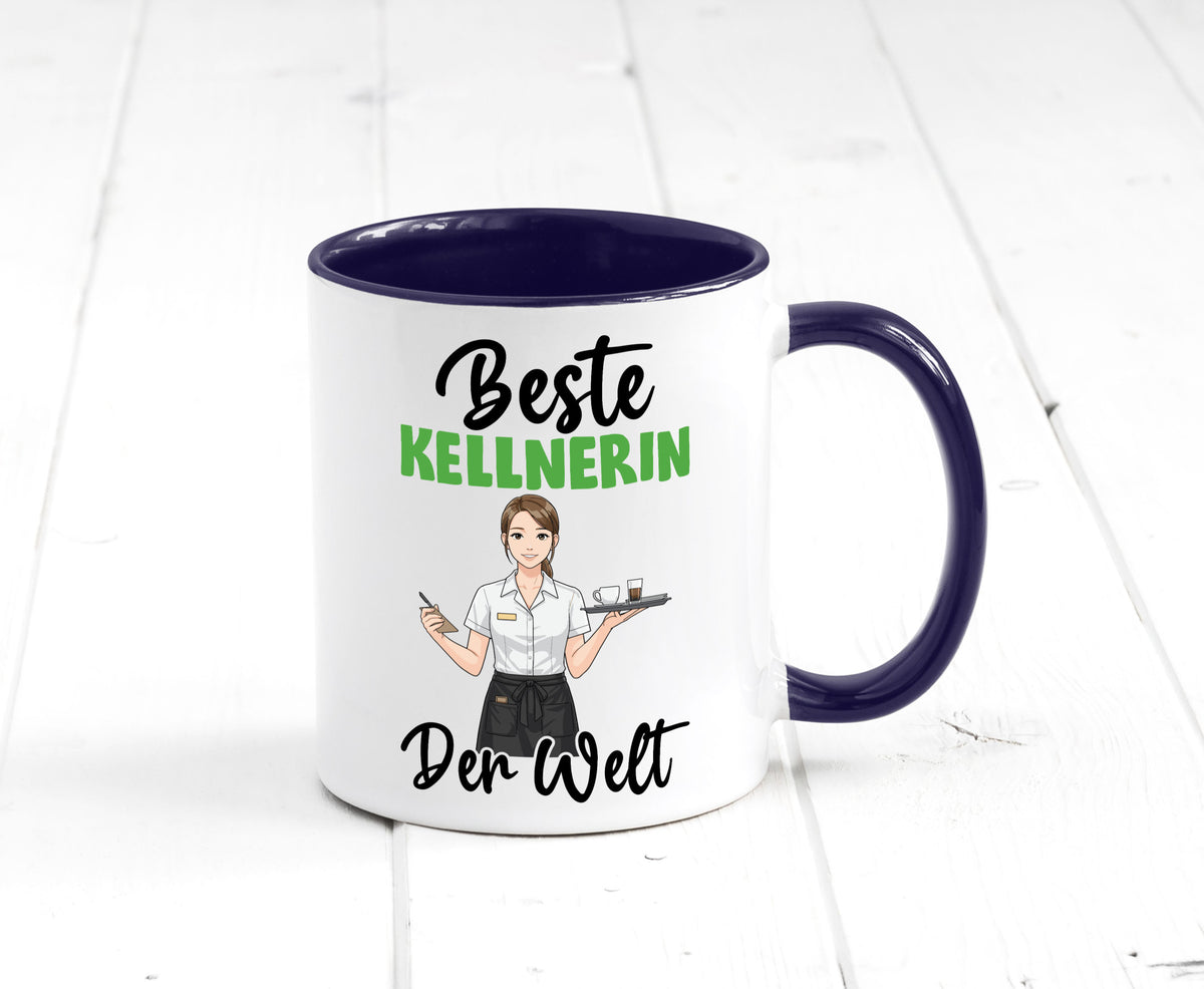 Beste Kellnerin | Beruf kellnern Bedienung v2 Humor Arbeit Kollegen Büro Tasse