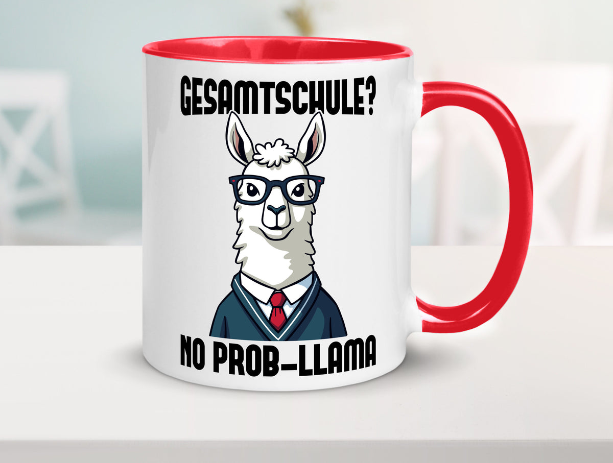 Gesammtschule | no prob-llama Einschuldung Humor Geschenkidee Tasse