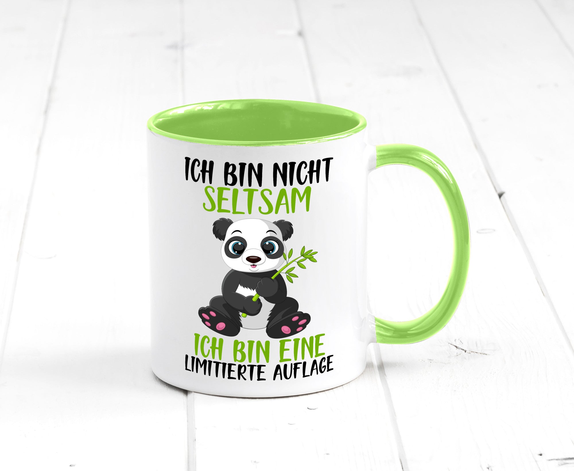 Ich bin nicht seltsam | süßer Pandabär lustiger Spruch Humor Geschenkidee Tasse