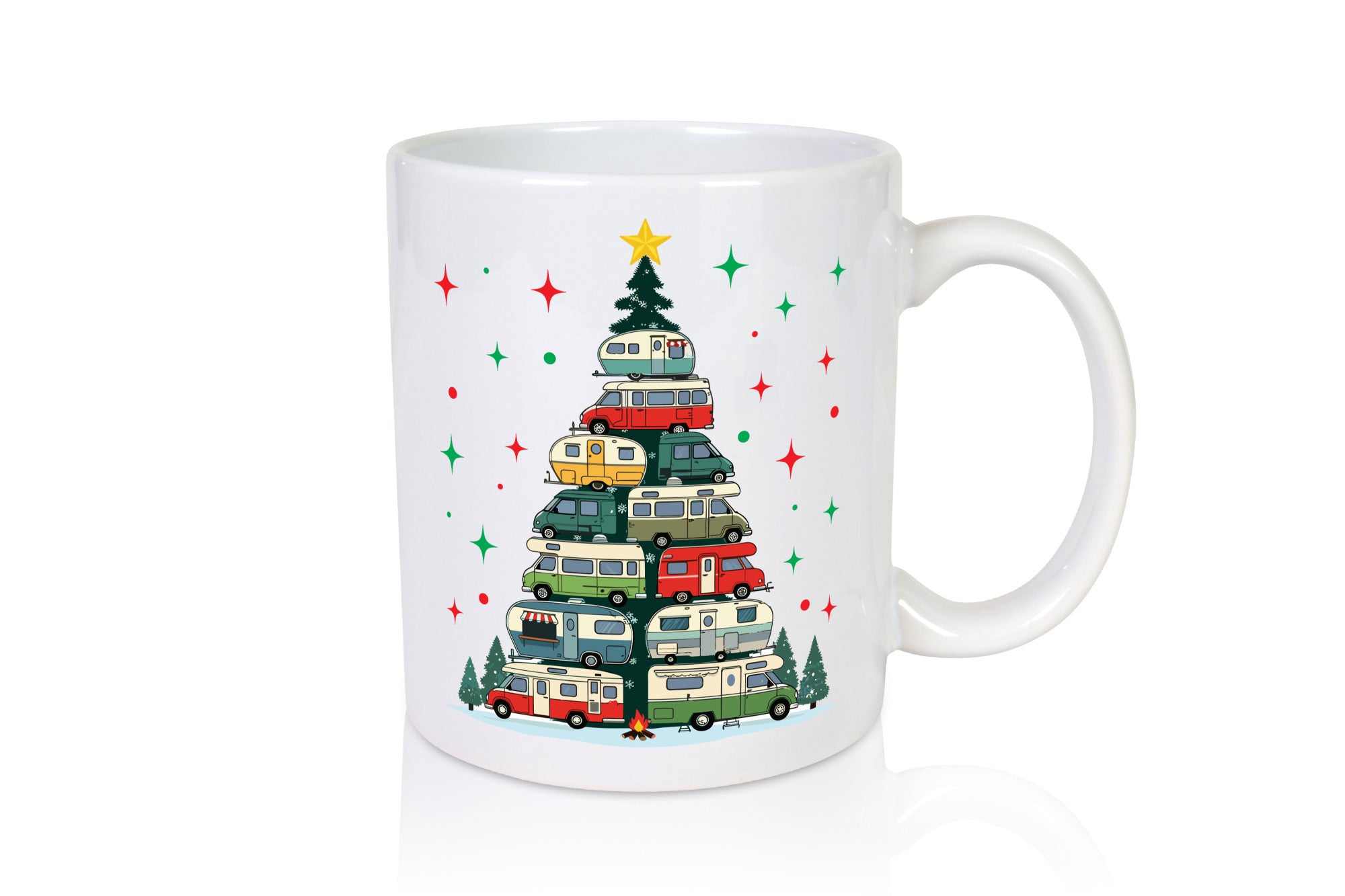 Camper | Camping Weihnachten Fahrzeuge Baumlichter v2 lustig Humor Geschenkidee