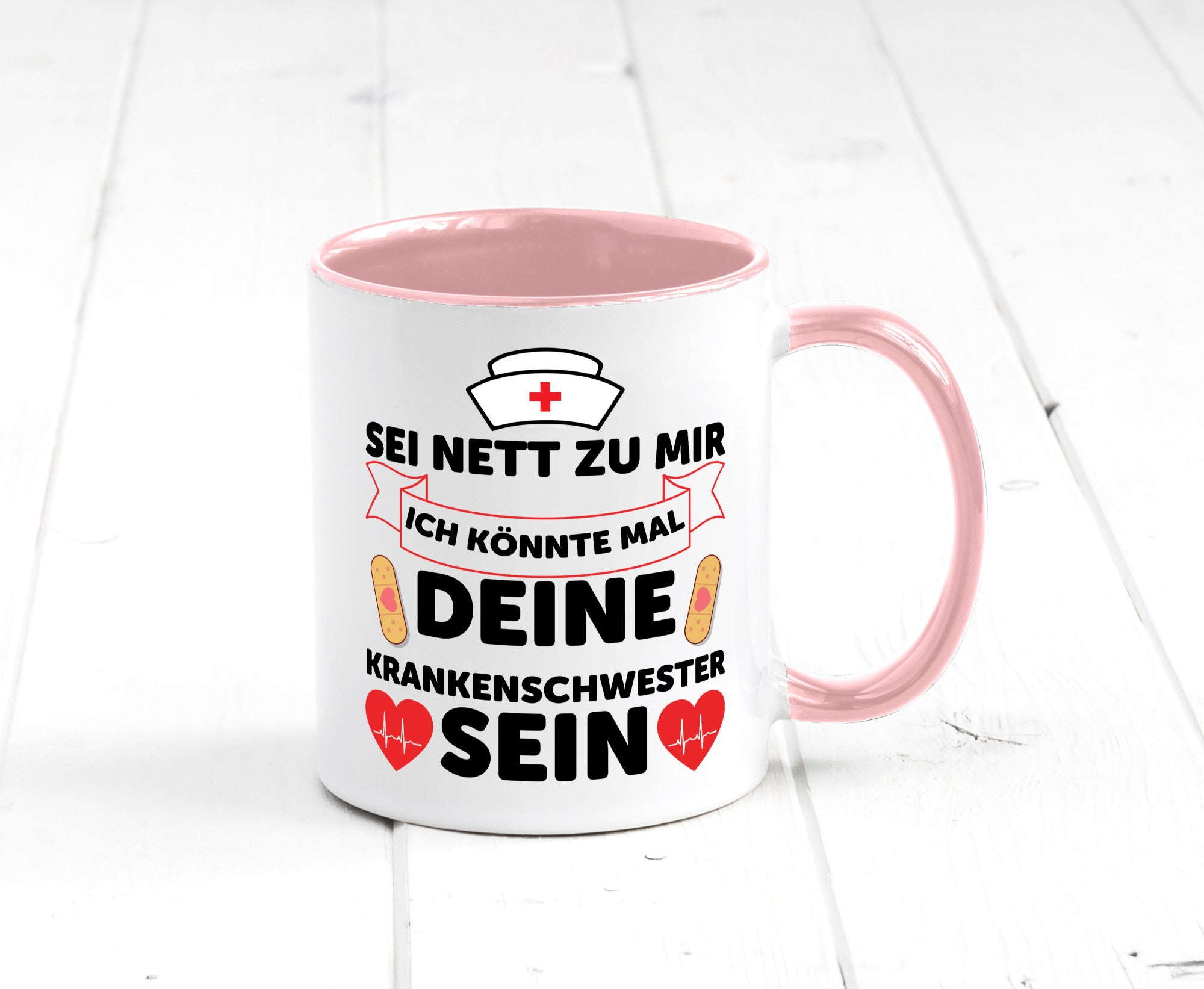 Ich könnte deine Krankenschwester sein | Pflegekraft Geschenkidee Humor Tasse