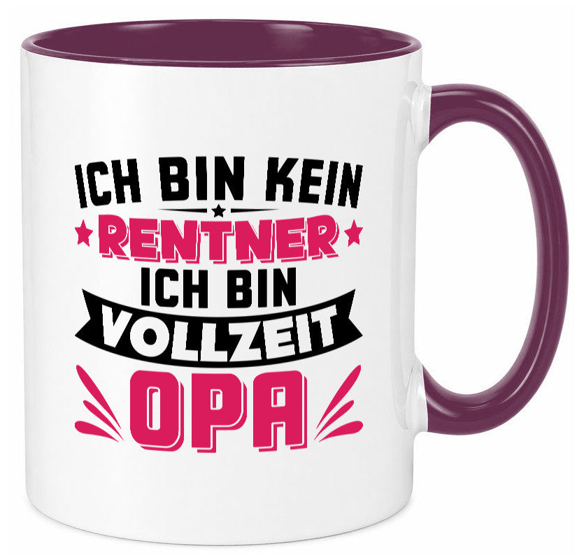 Ich bin vollzeit Opa | Rentner Ruhestand Großvater v2 Humor Familie Tasse