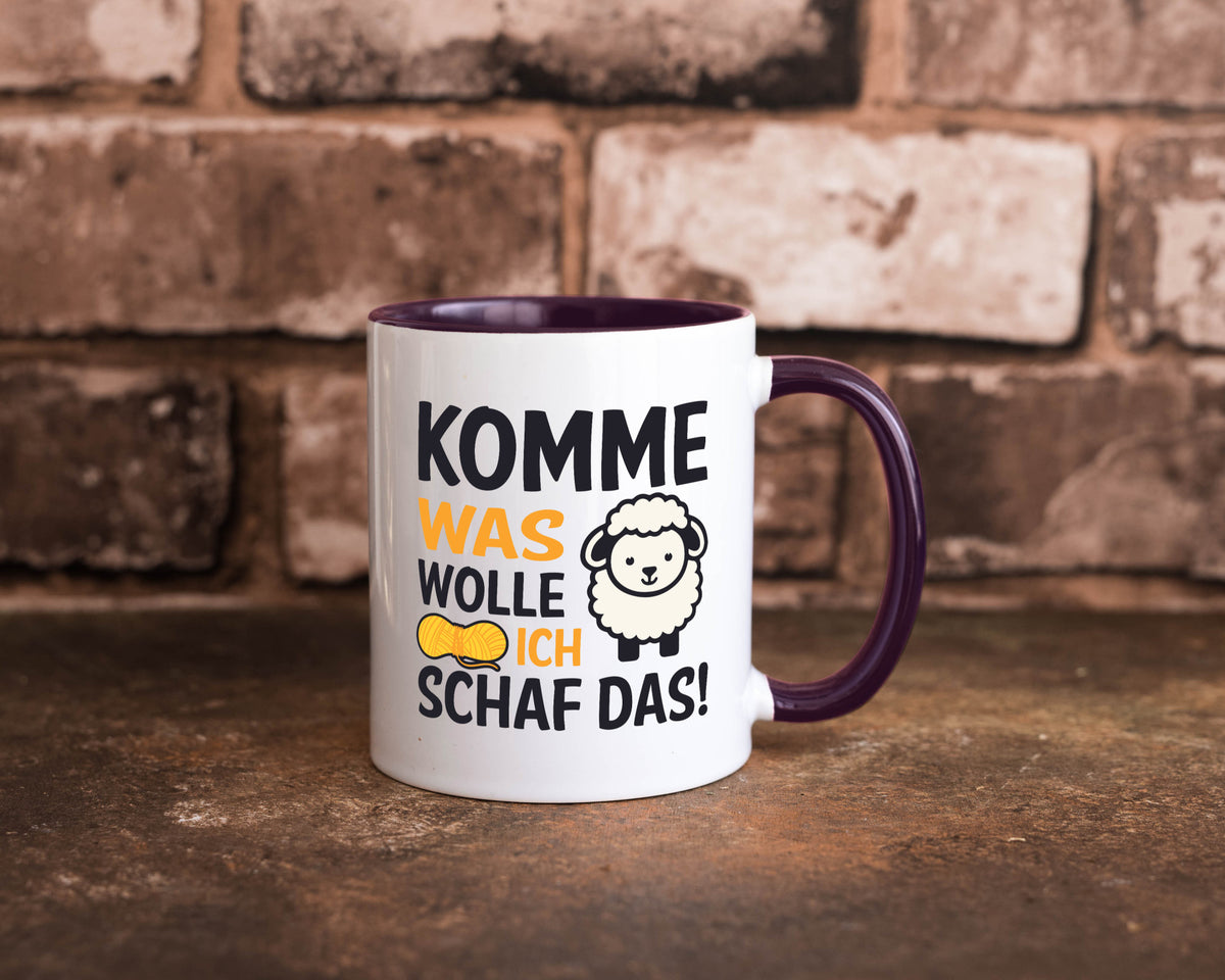 Komme was wolle, ich schaf das | Wolle Humor Geschenkidee Tasse