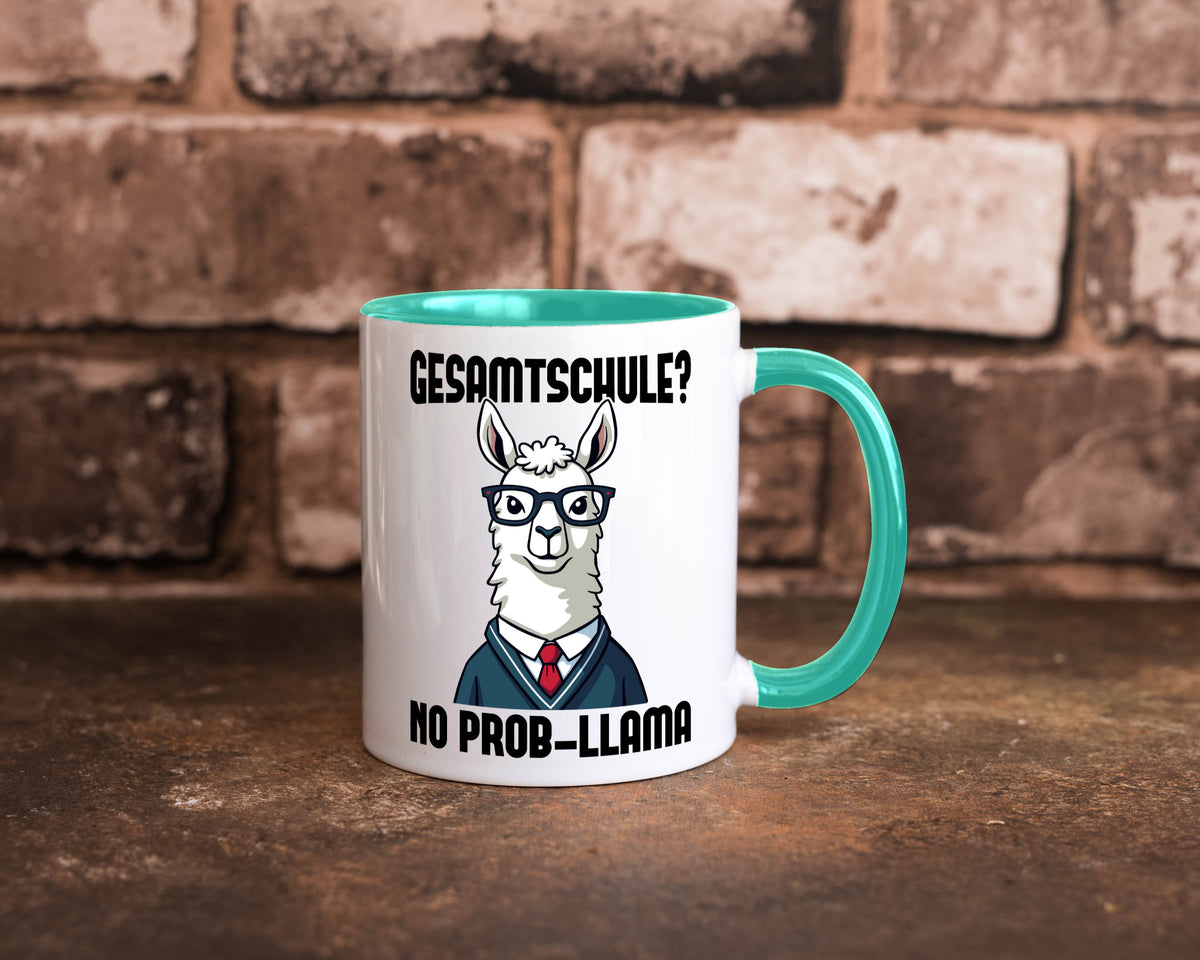 Gesammtschule | no prob-llama Einschuldung Humor Geschenkidee Tasse