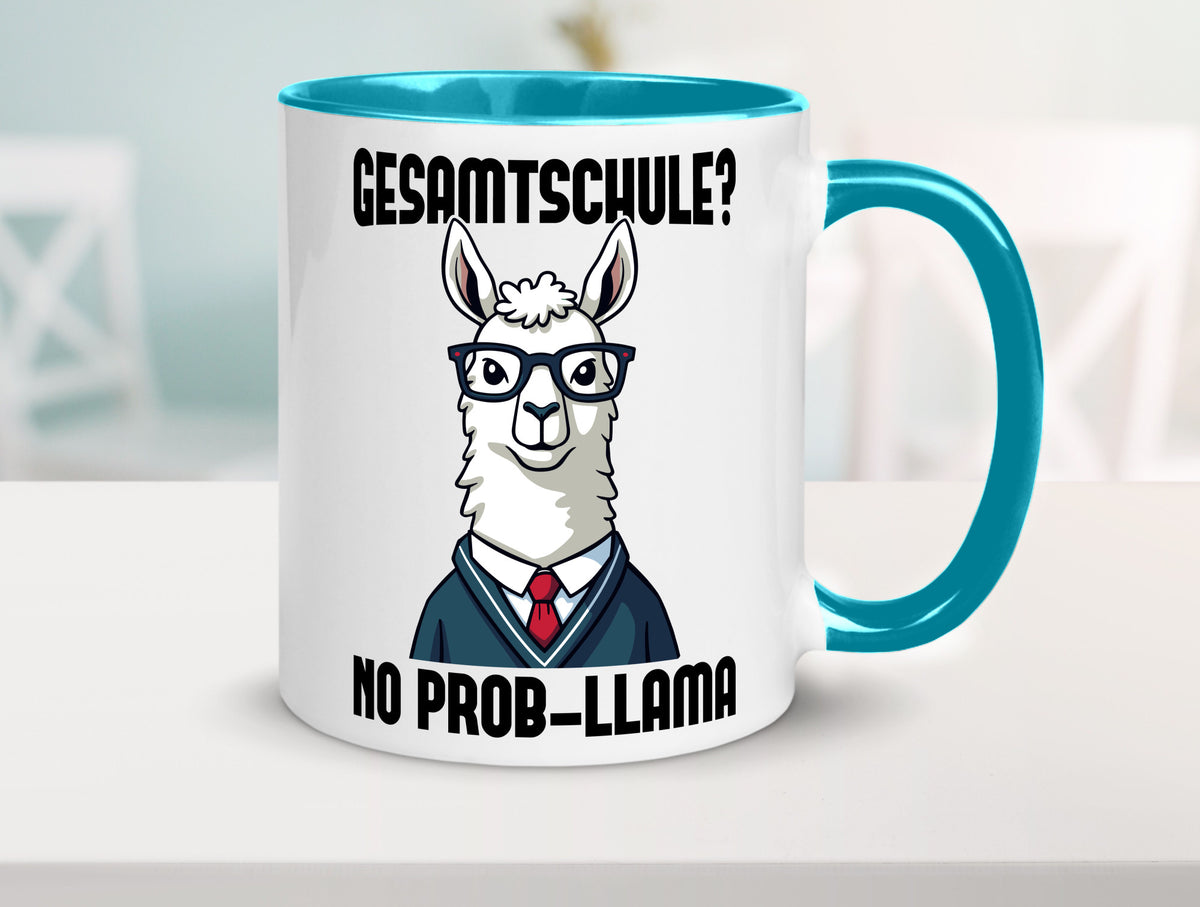 Gesammtschule | no prob-llama Einschuldung Humor Geschenkidee Tasse