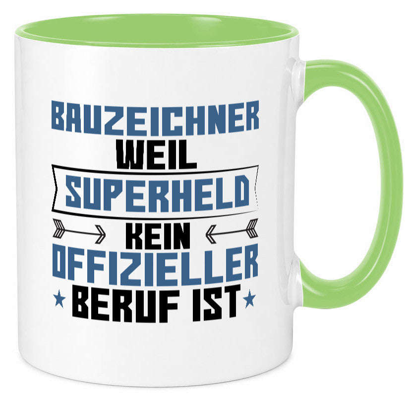 Superheld Bauzeichner | Zeichner Geschenk Humor Geschenkidee lustiger Spruch Tasse
