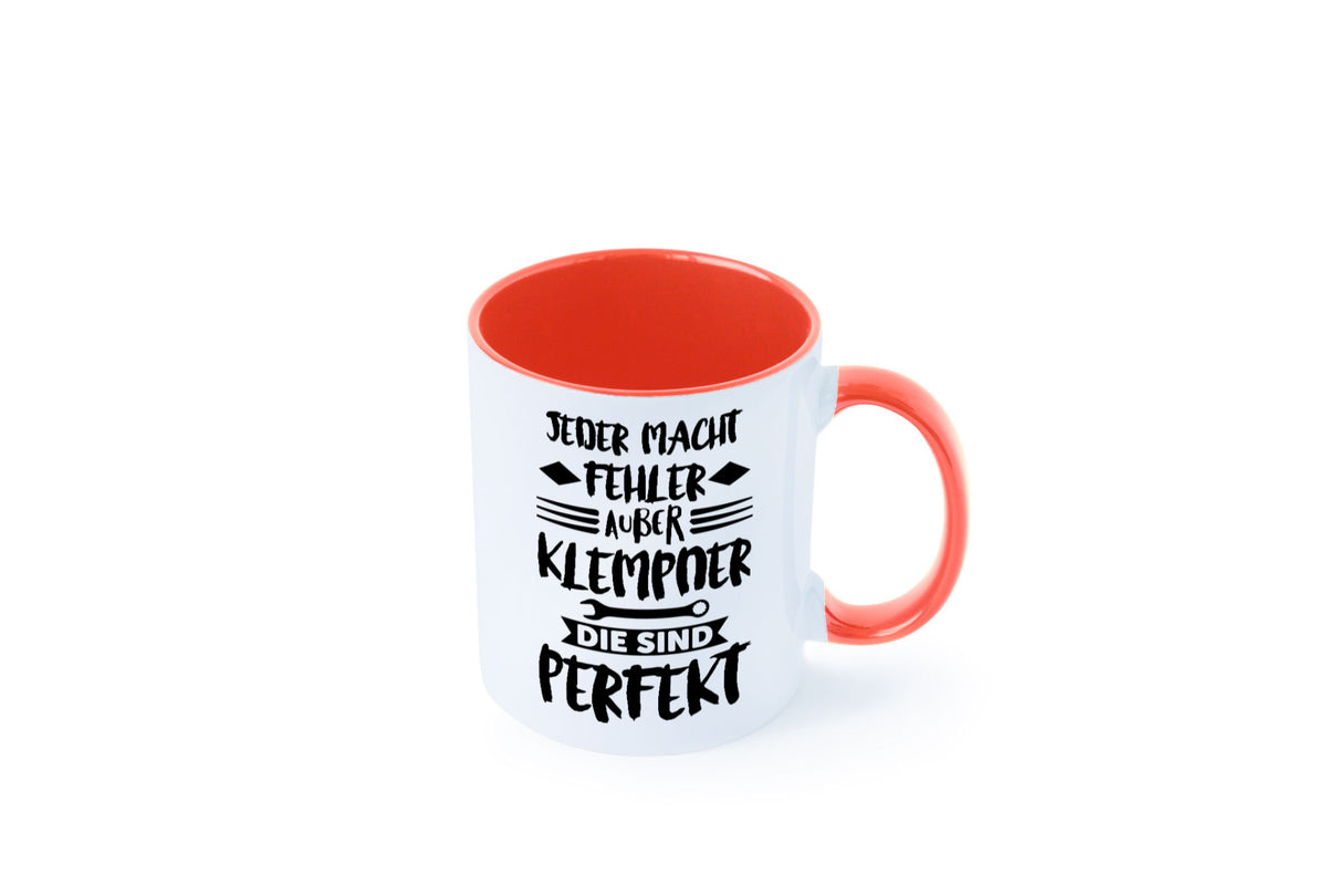 Jeder macht fehler nur Klempner sind Perfekt Humor Geschenkidee Tasse