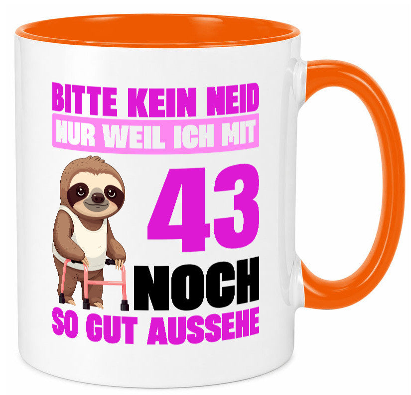 43. Geburtstag | Bitte kein neid Faultier 43 Jahre Geschenk Geschenkidee