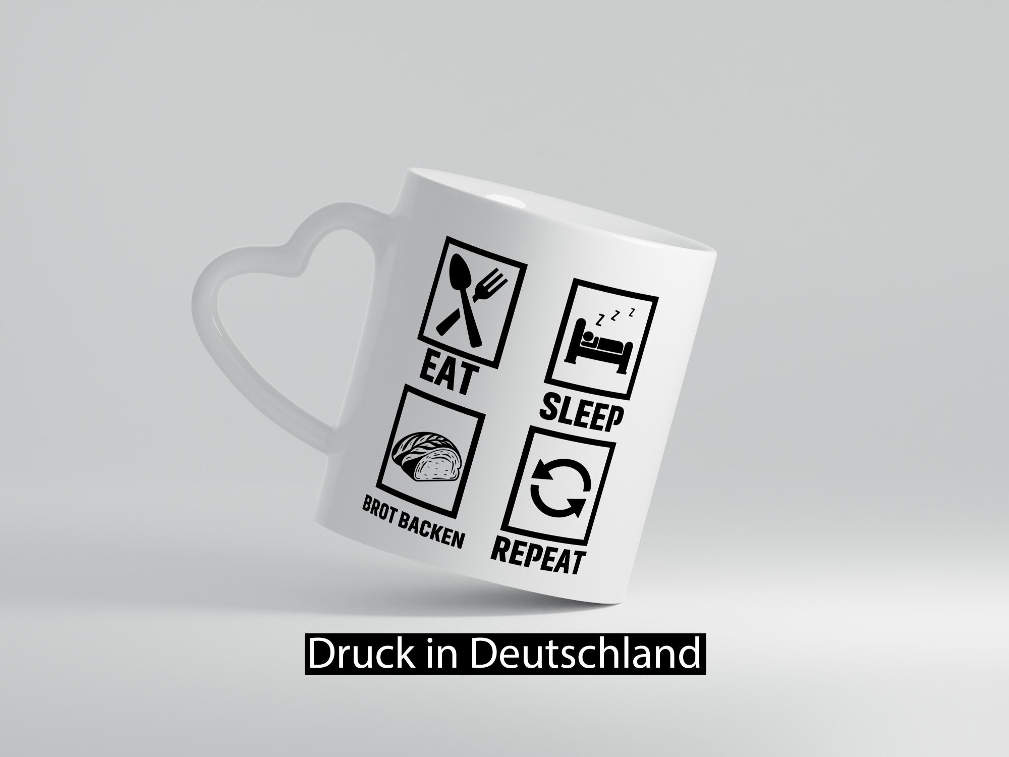 Eat sleep Brot backen repeat | Bäcker lustiger Spruch Geschenk Humor