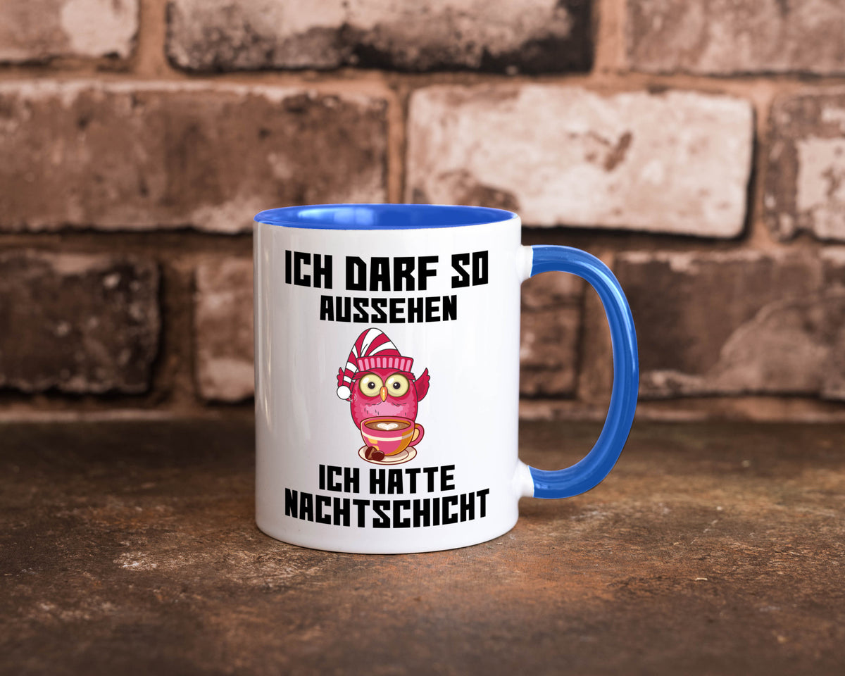 Nachtschicht Eule | Spruch Arbeit müde Nachtjob Geschenkidee Kollegen Büro Tasse