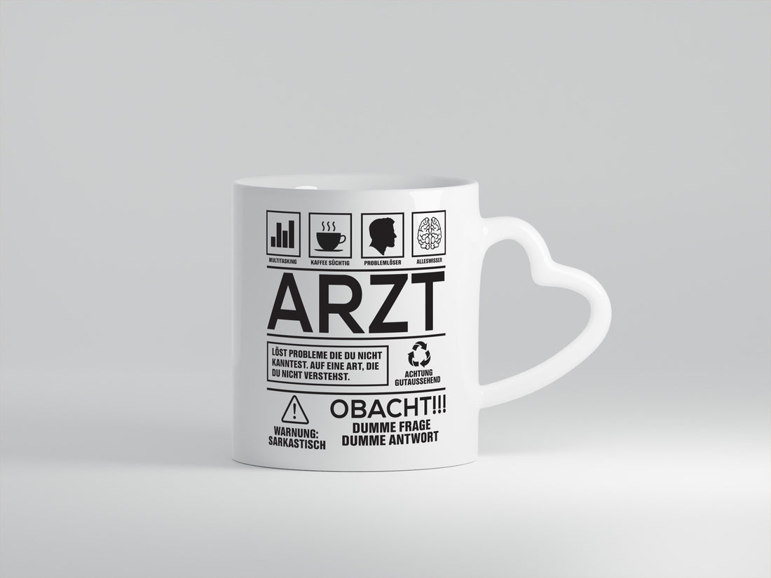 Achtung Probleme Arzt | Medizin Doktor Facharzt Geschenkidee Humor Tasse