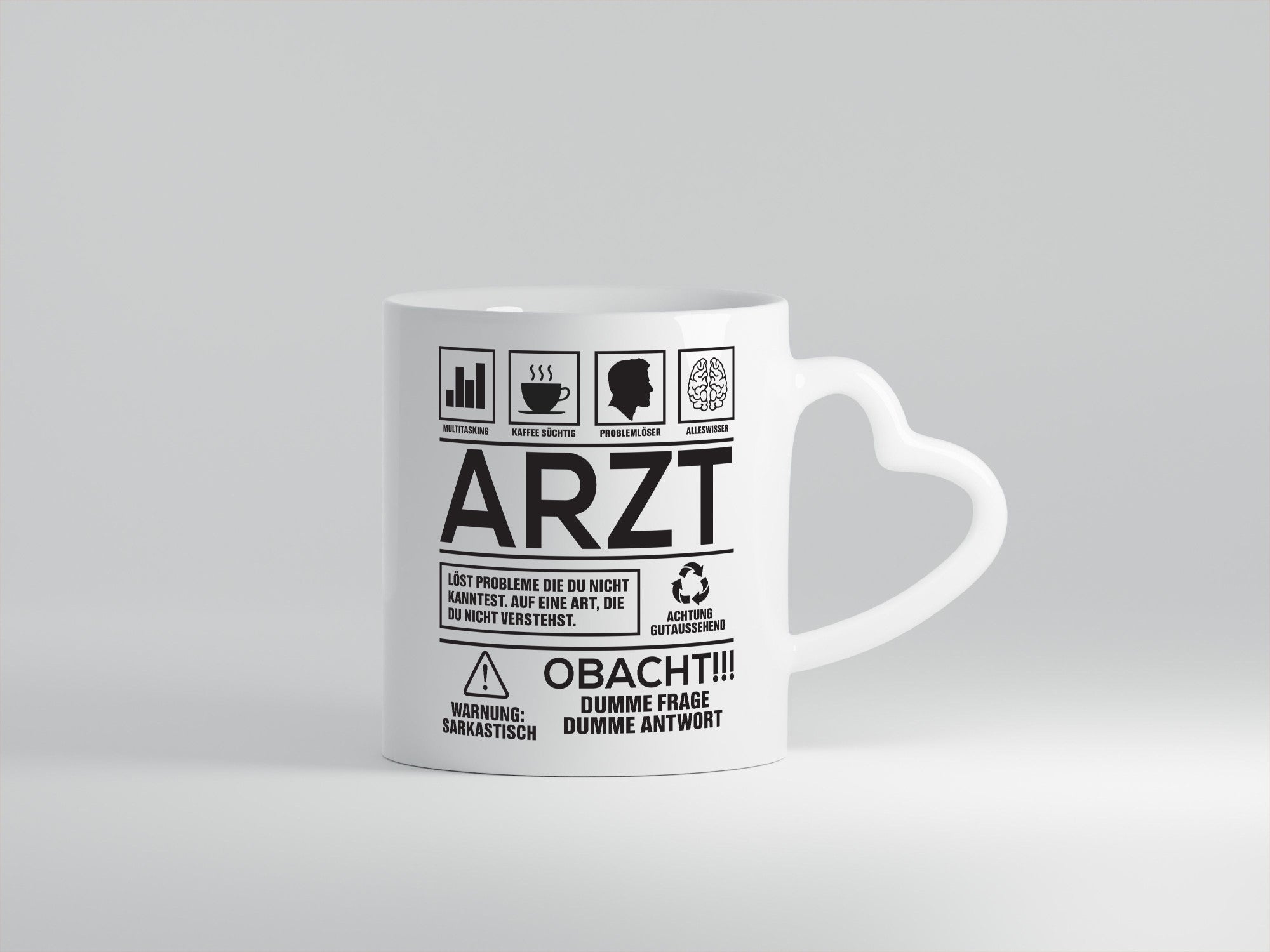 Achtung Probleme Arzt | Medizin Doktor Facharzt Geschenkidee Humor Tasse