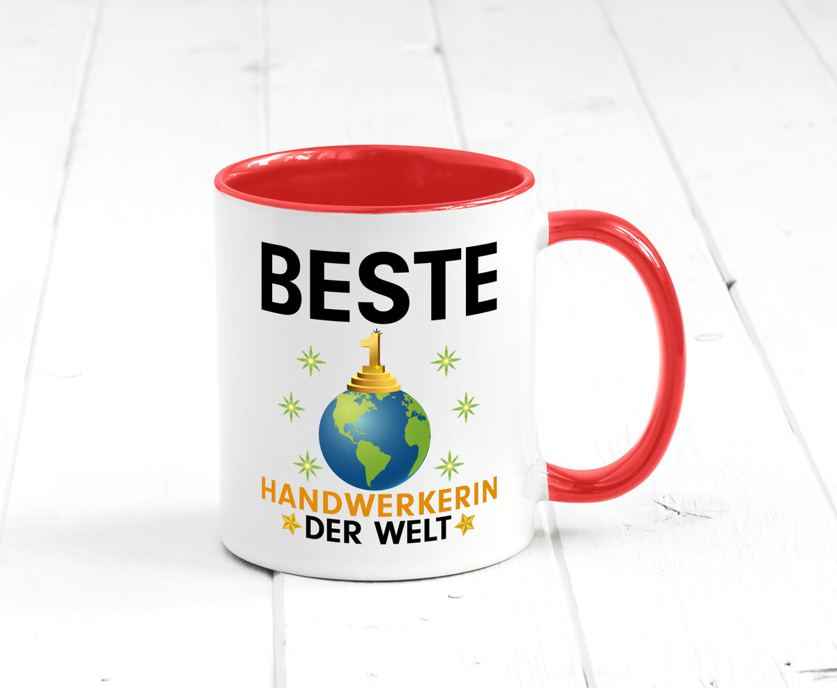 Welt Beste Handwerkerin | Handwerkerinnen lustiger Spruch Geschenk Humor Tasse