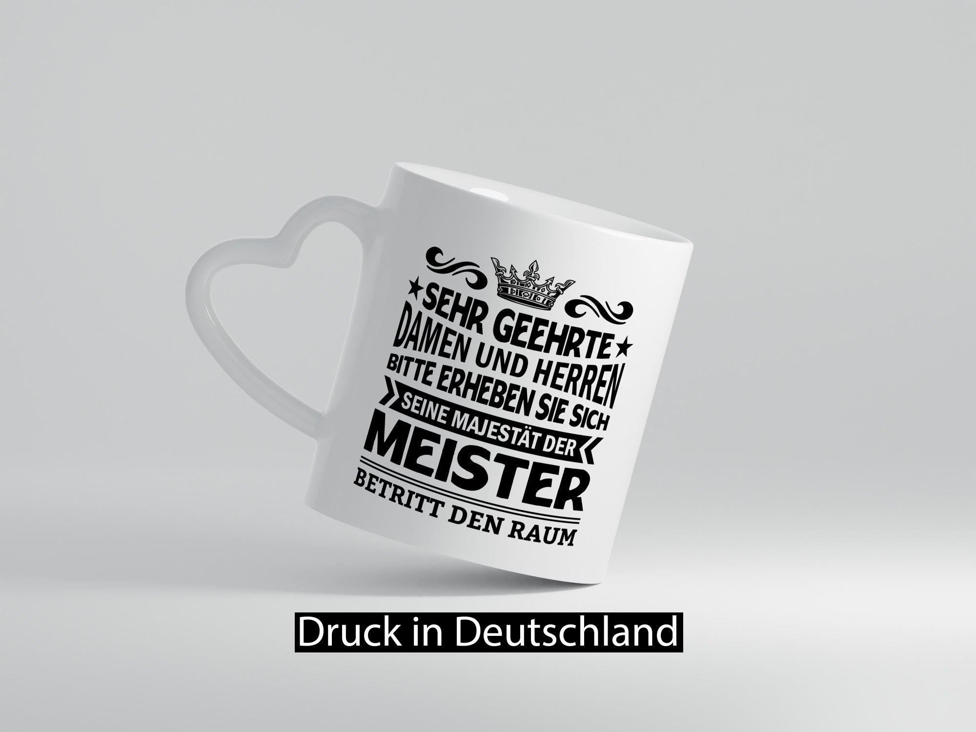 Erheben Sie sich der meister betritt den Raum Geschenkidee Humor Tasse