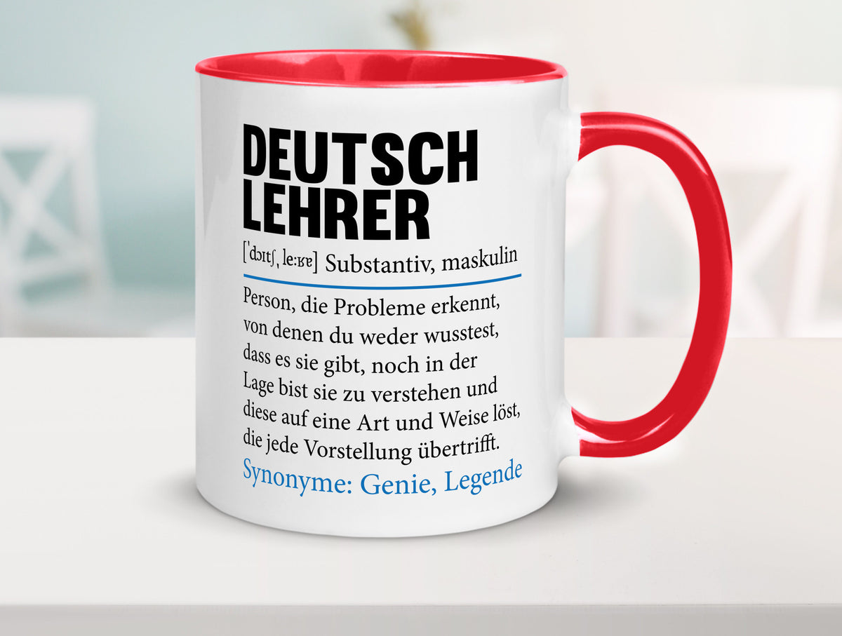 Deutschlehrer Spruch | Lehrer Schule Humor lustig Geschenkidee Geschenk Tasse