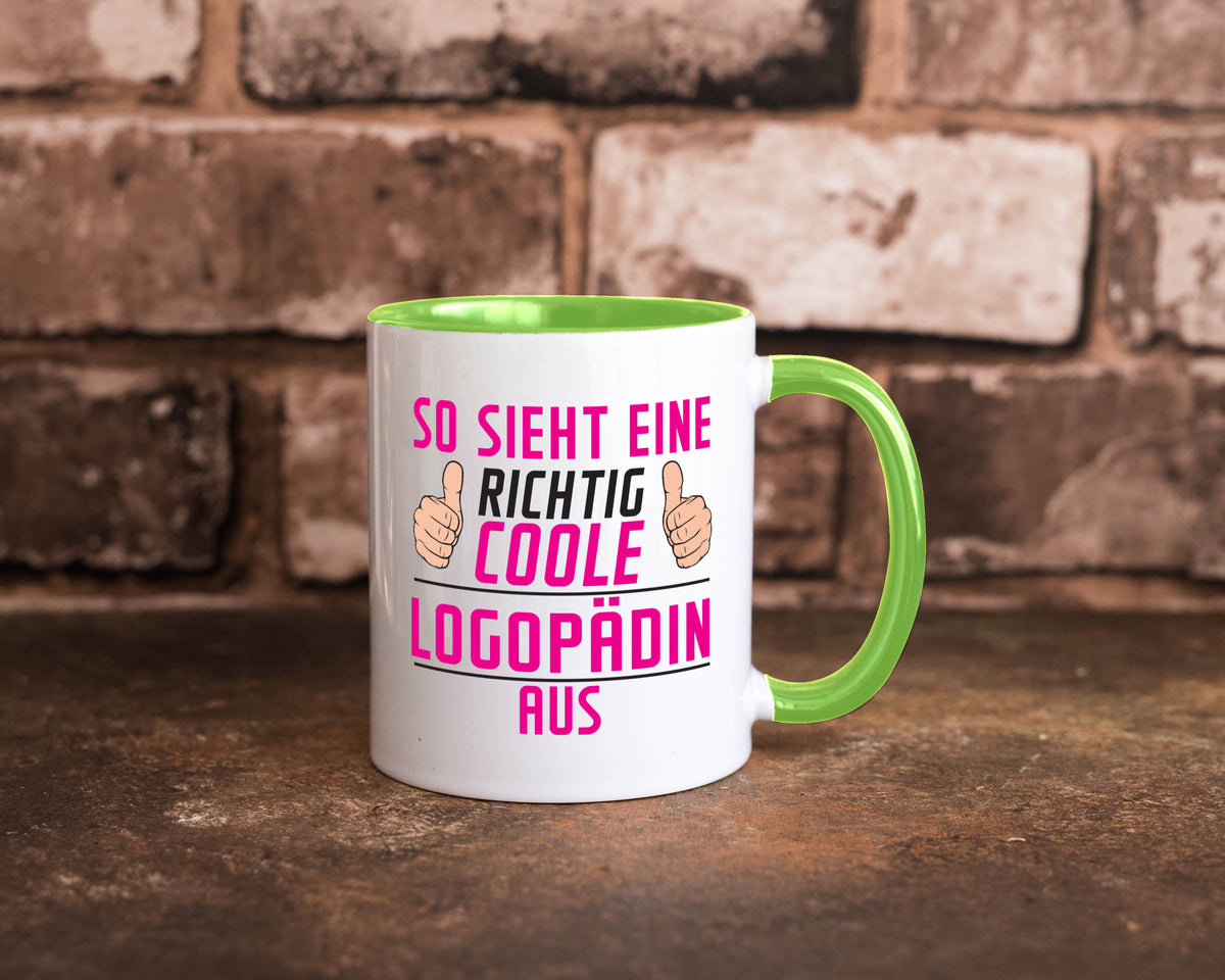 Richtig Coole Logopädin | Sprachtherapie Humor Geschenkidee Tasse