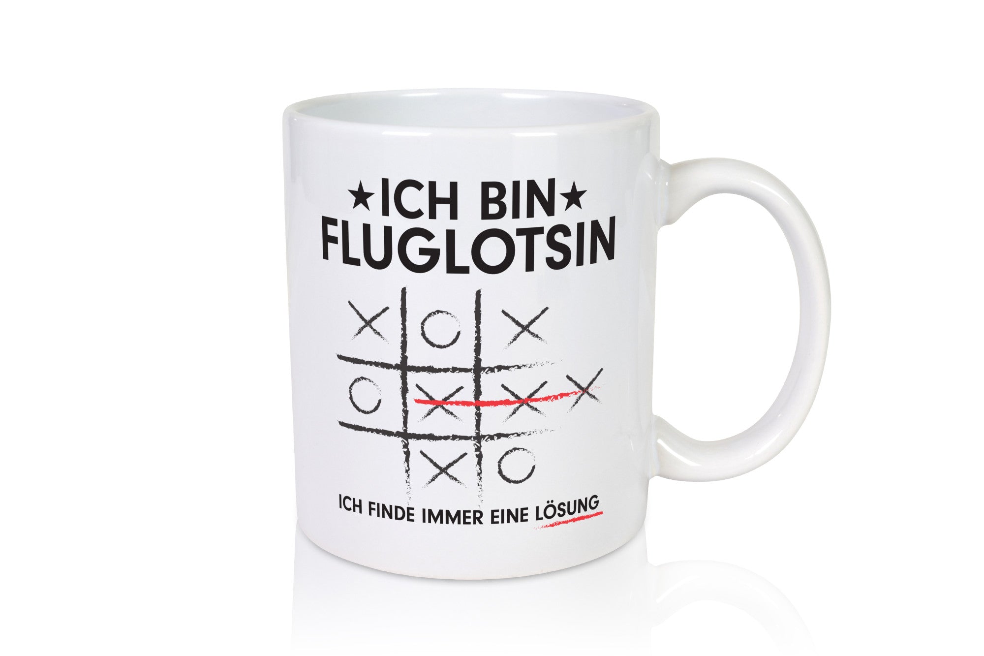 Lösung finden: Fluglotsin | Flughafen Flugverkehr v2 Geschenkidee Humor Tasse