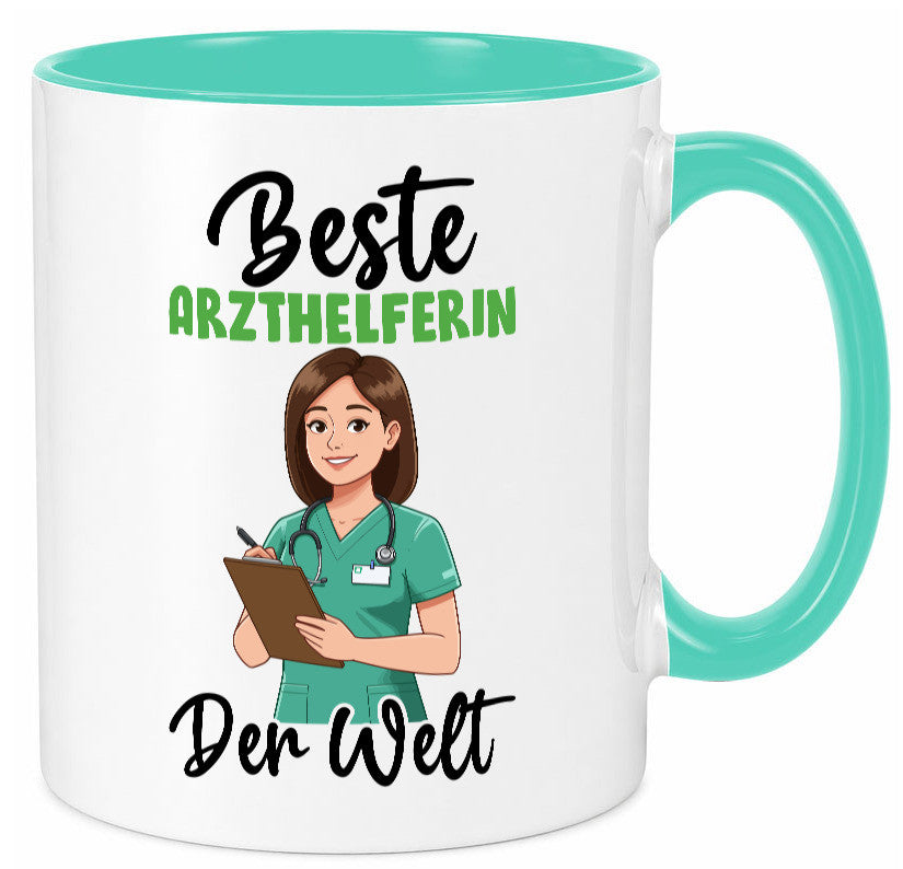 Beste Arzthelferin | Fachangestellte Medizin v2 Geschenkidee Humor Tasse