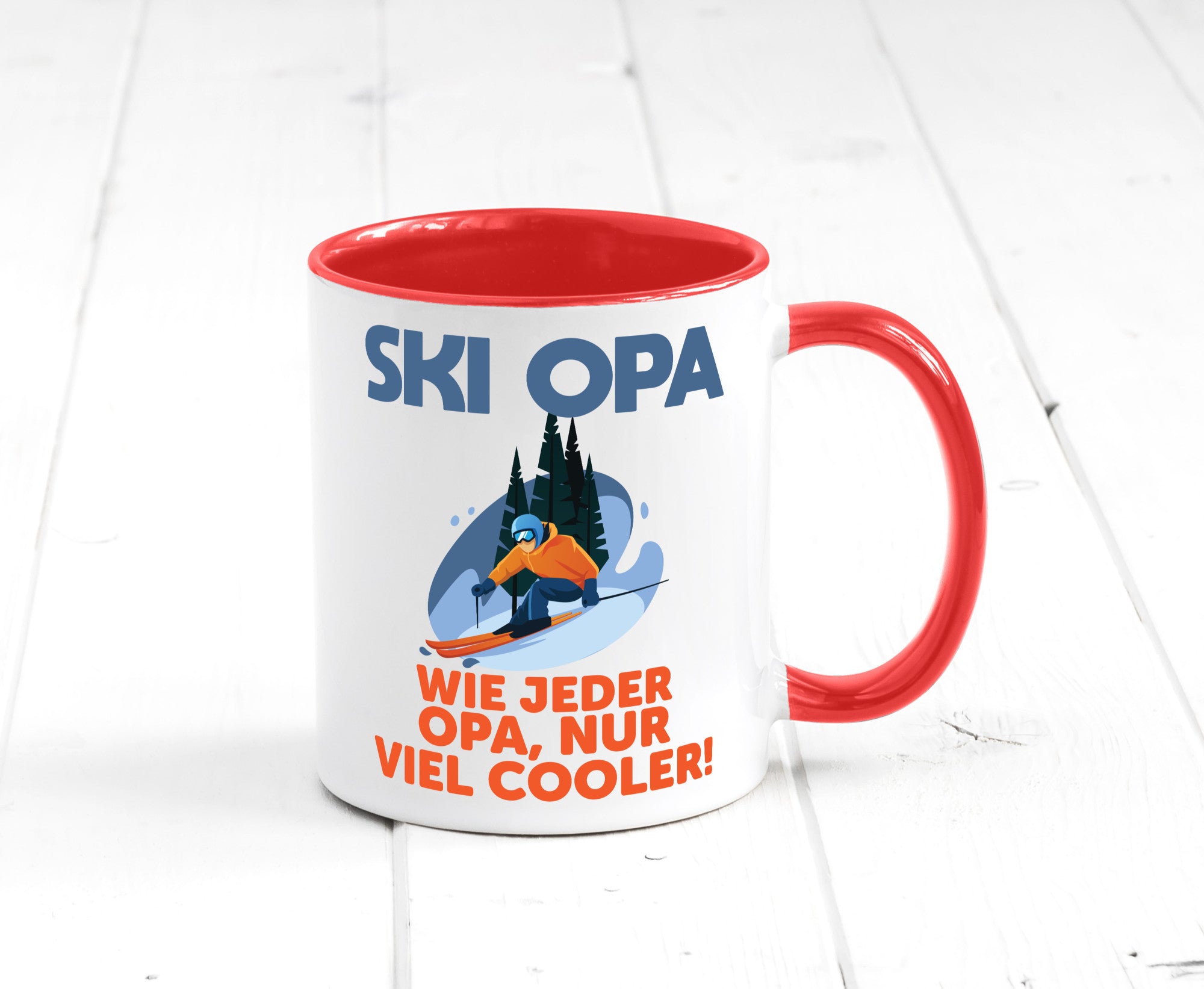 Ski Opa, normal, nur cooler | Skifahrer Bäume Schnee Geschenkidee Familie Humor