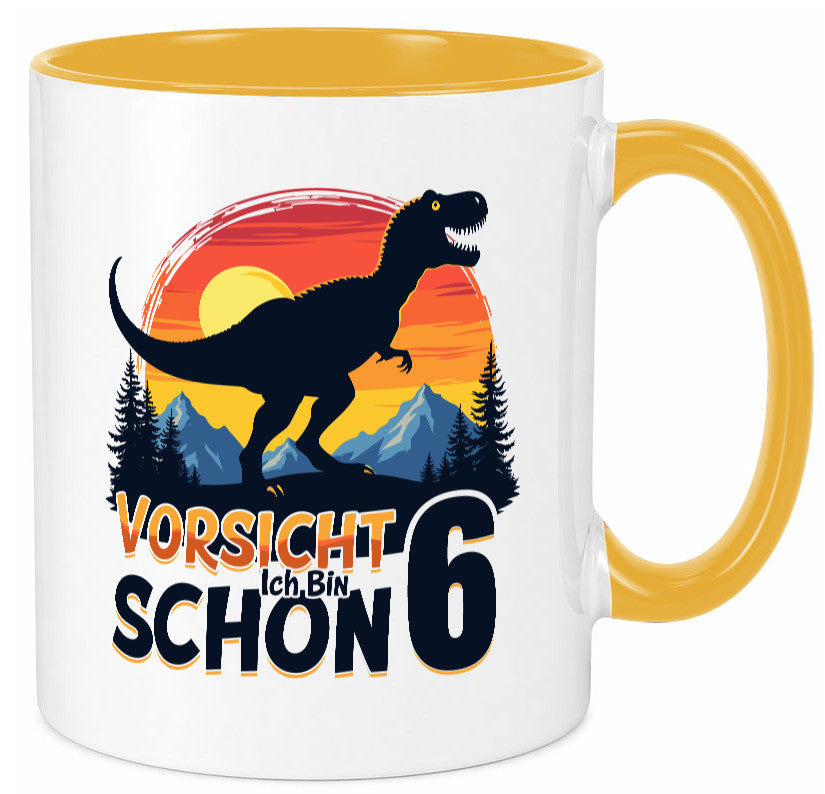 6. Geburtstag | 6 Jahre Dinosaurier Geschenkidee Humor Tasse