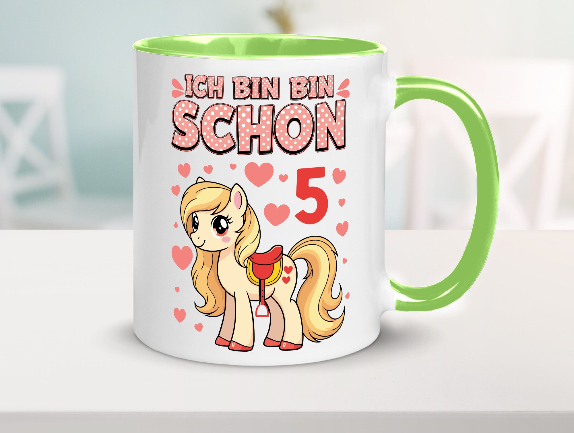 5. Geburtstag | 5 Jahre Mädchen Reiten Pony Humor Geschenkidee Tasse