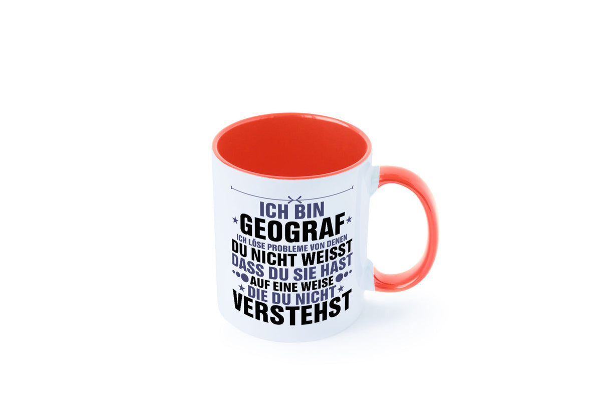Löse Probleme: Geograf | Geografie lustig Humor Geschenkidee Geschenk Tasse