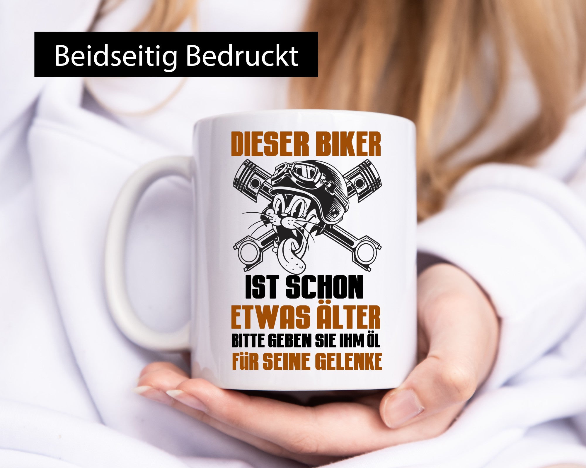 Dieser Biker ist schon älter | öl für die gelenke Geschenkidee Humor Tasse