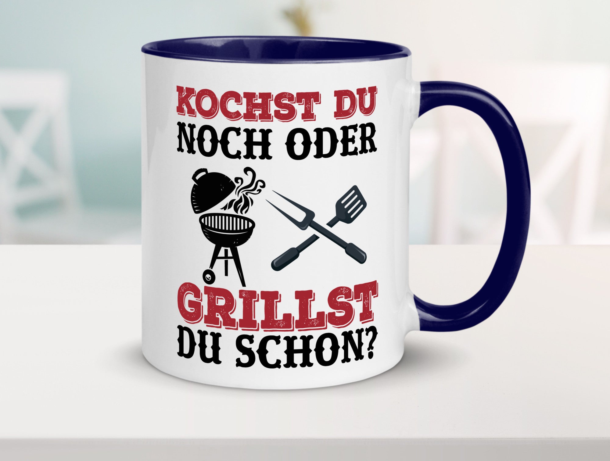 Grillst du schon? | Spruch Tasse Grillen Männer Geschenkidee Humor
