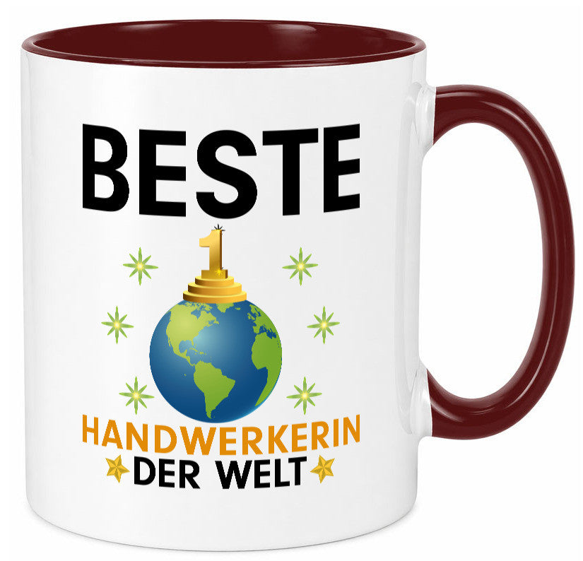 Welt Beste Handwerkerin | Handwerkerinnen lustiger Spruch Geschenk Humor Tasse