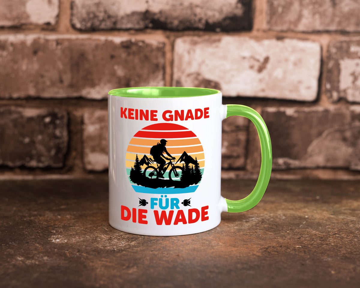 Keine Knade für die Wade | BMX Renrad Biker v2 lustig Humor Geschenkidee Tasse