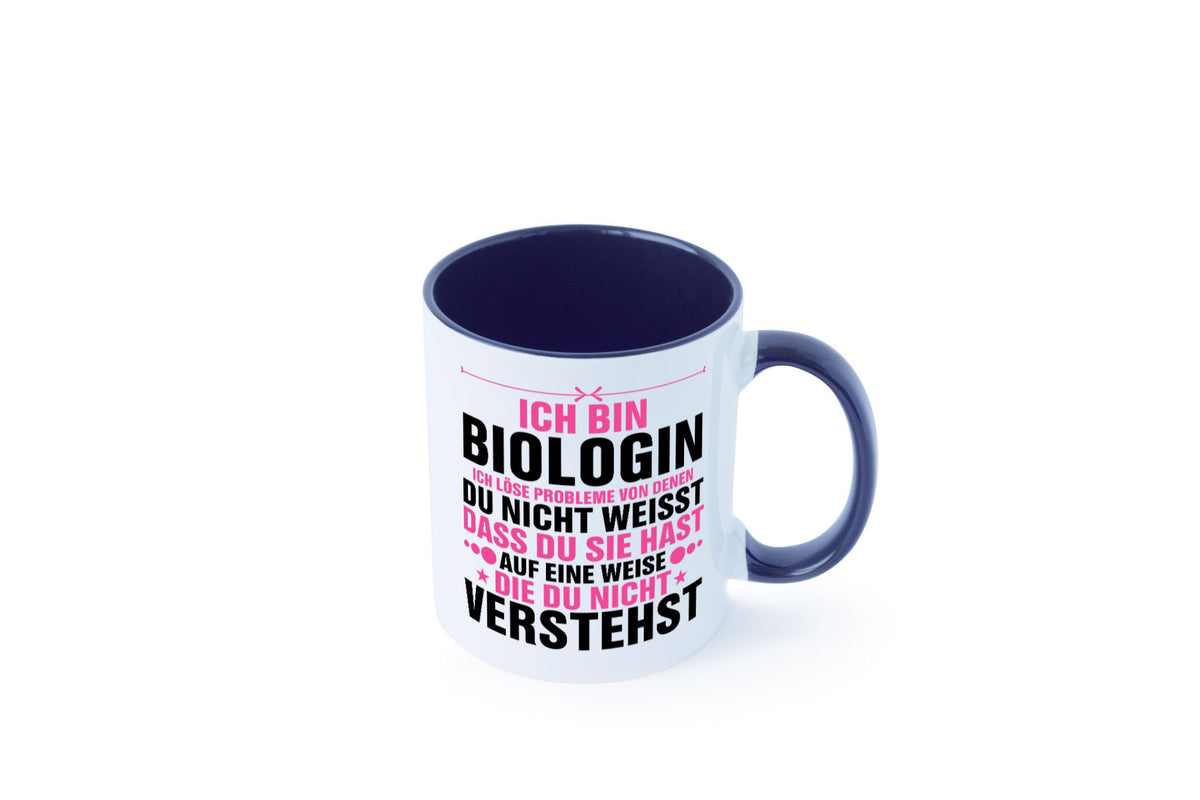 Löse Probleme: Biologin | Biologie Naturforscherin lustig Humor Geschenkidee Tasse