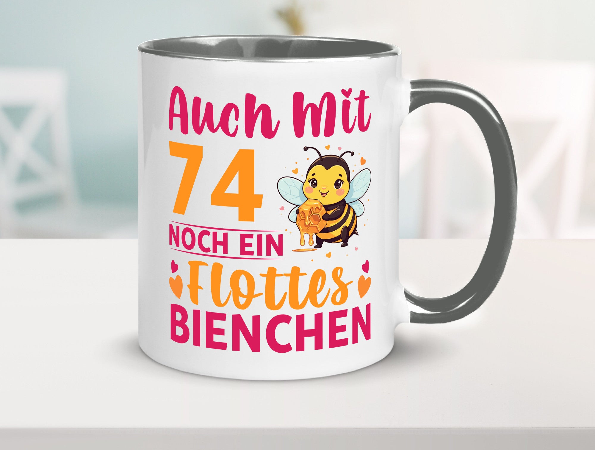 74. Geburtstag | Flottes Bienchen 74 Jahre v2 Geschenkidee Humor Tasse