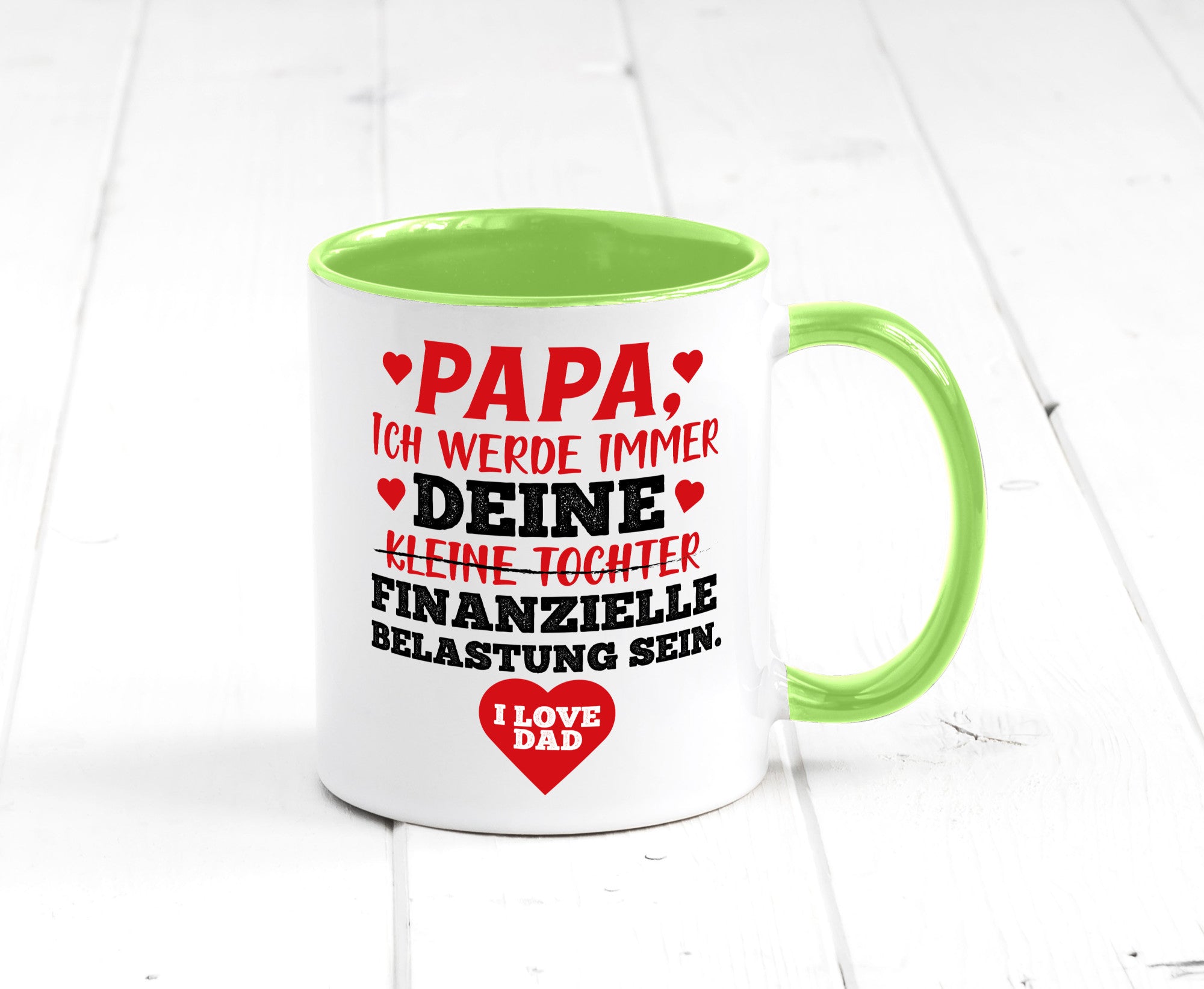 Finanzielle Belastung lustiger Spruch Geschenk Humor Geschenkidee Tasse
