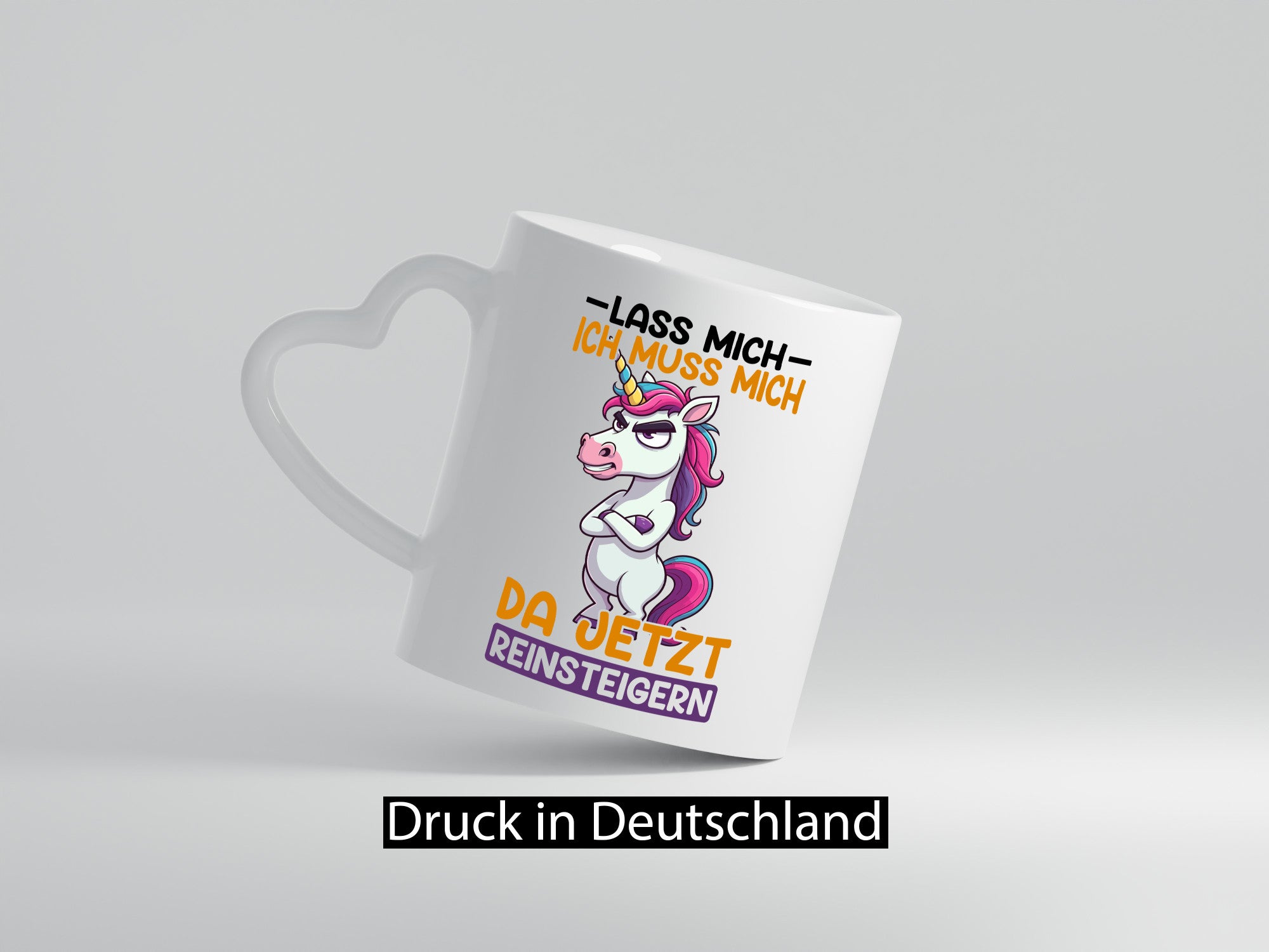 Lass mich ich muss da jetzt reinsteigern | Einhorn v2 lustig Humor Geschenkidee