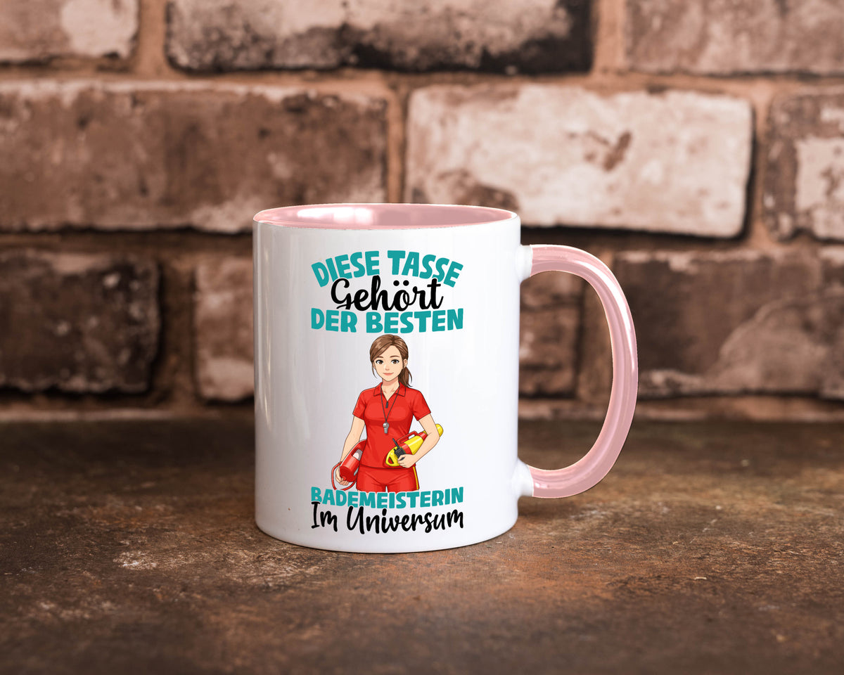 Im Universum: Bademeisterin | Schwimmmeisterin Geschenk Humor Geschenkidee Tasse