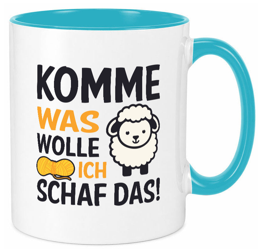 Komme was wolle, ich schaf das | Wolle Humor Geschenkidee Tasse
