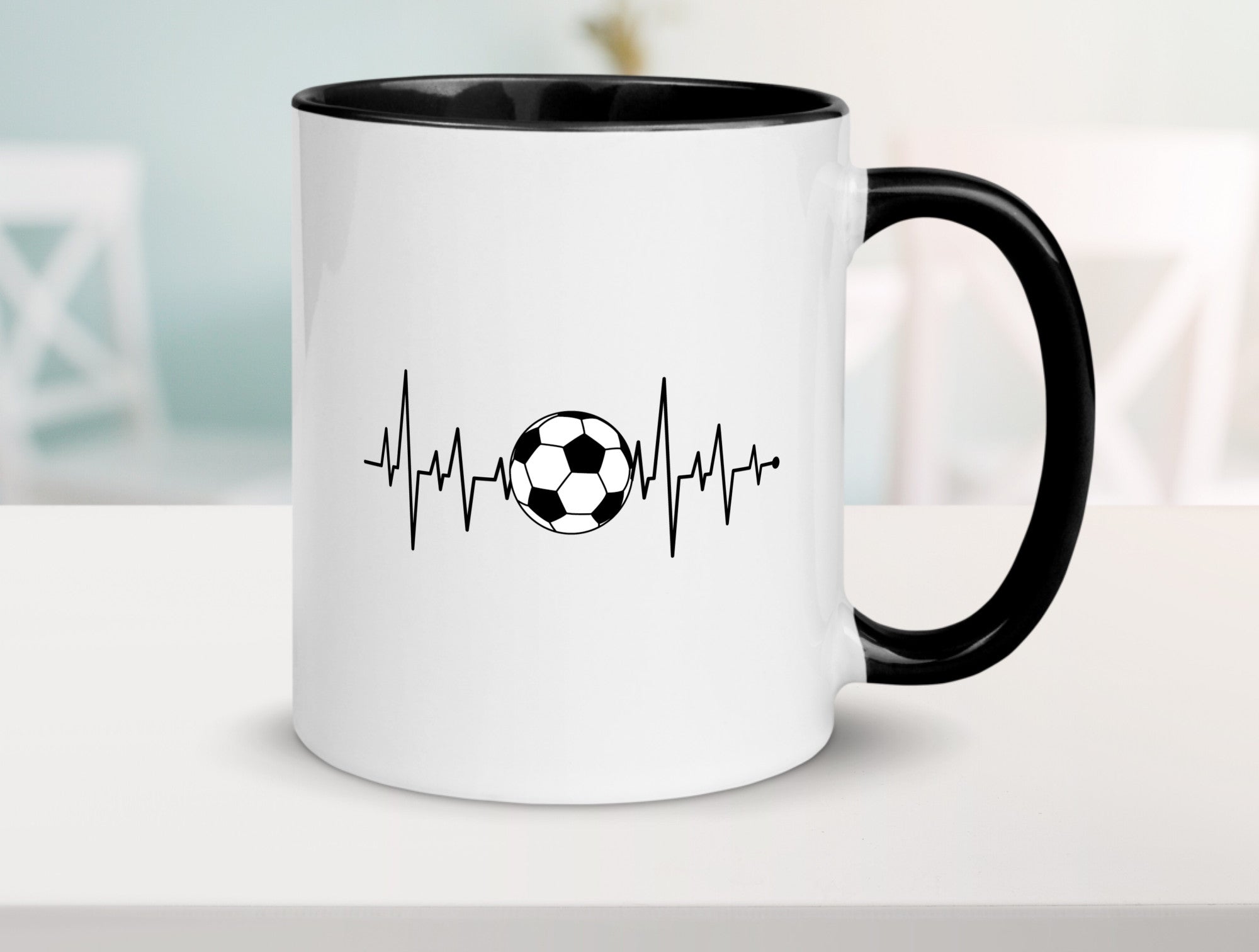 Fußball Herzschlag | Fussballer Verein Sport Team Geschenk Humor Geschenkidee