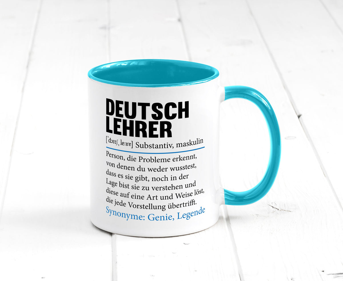 Deutschlehrer Spruch | Lehrer Schule Humor lustig Geschenkidee Geschenk Tasse
