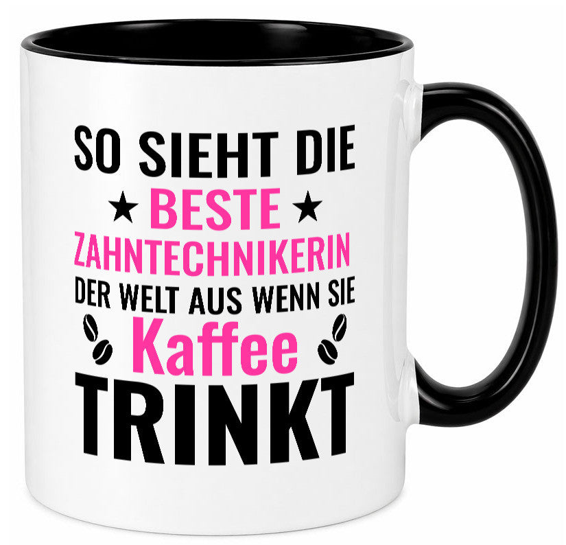 Kaffee trinkt: Zahntechnikerin | Zahnmedizin lustiger Spruch Geschenk Humor Tasse