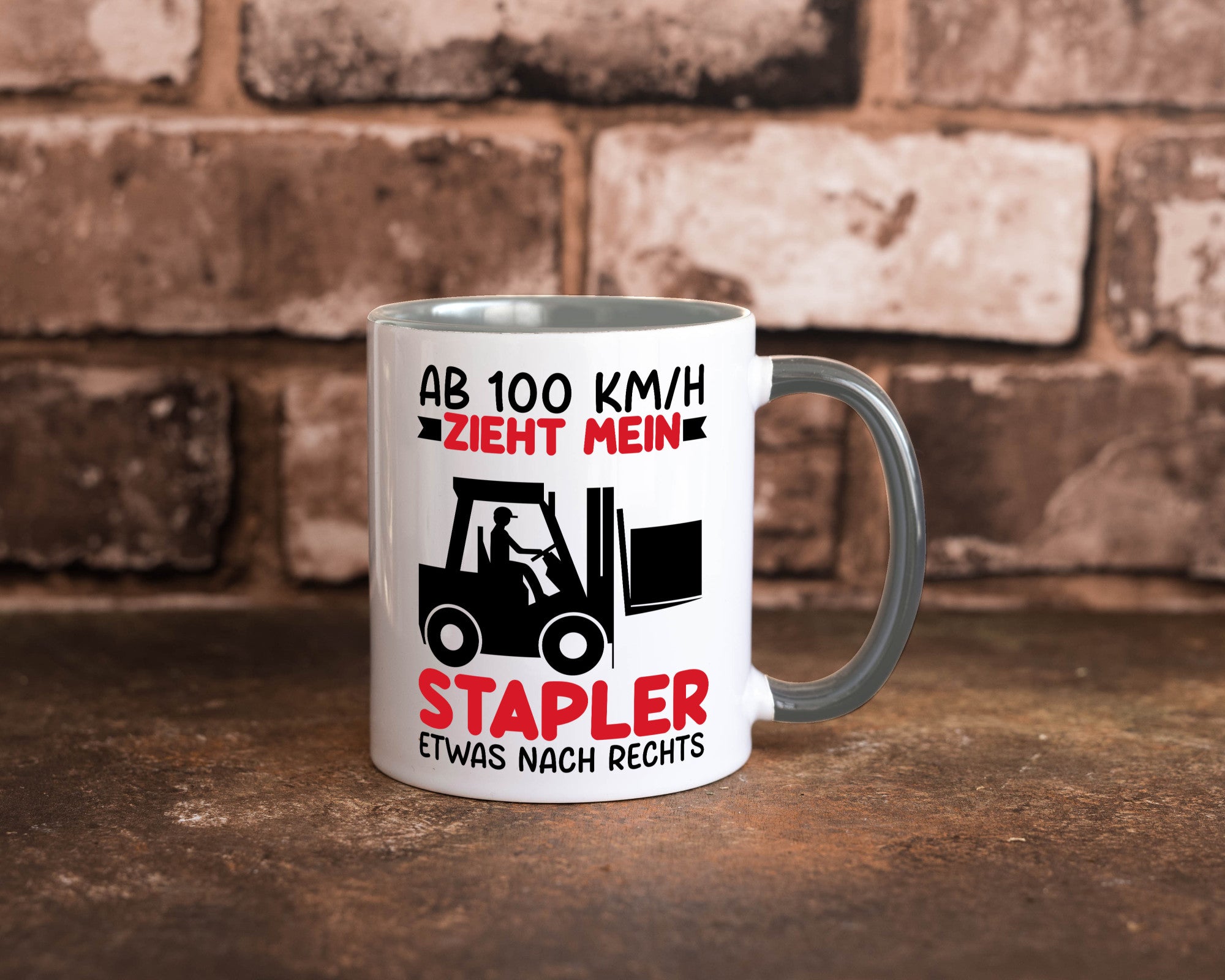 Stapler zieht nach Rechts | Staplerfahrer Arbeit Geschenkidee Kollegen Büro