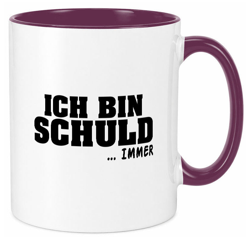 Ich bin Schuld | Schwarze Schaff lustig Humor Geschenkidee Geschenk Tasse