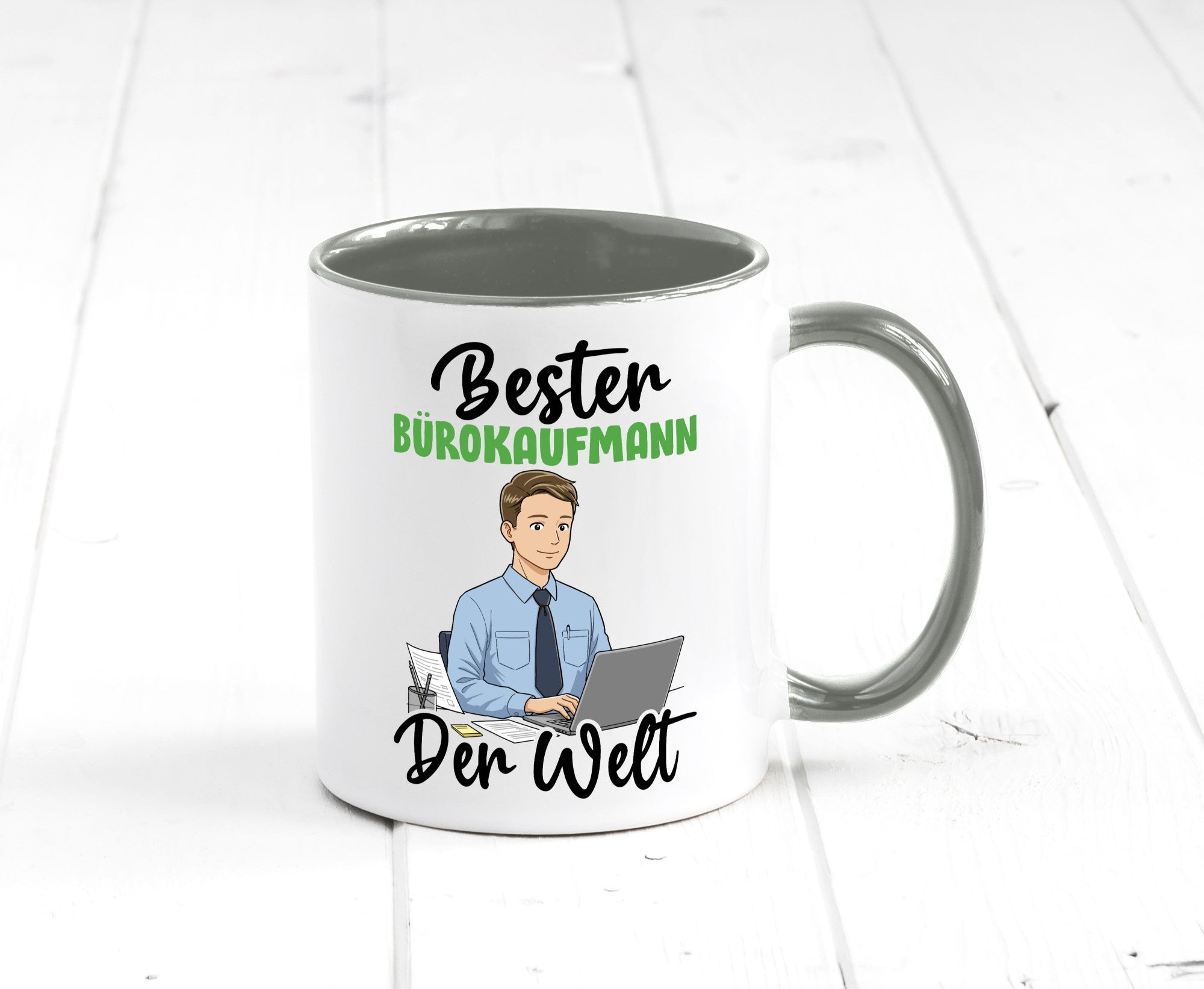Bester Bürokaufmann | Kaufmann v2 lustig Arbeit Kollegen Büro Geschenk Tasse