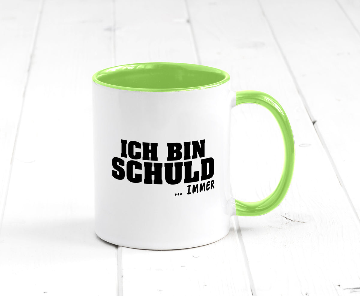 Ich bin Schuld | Schwarze Schaff lustig Humor Geschenkidee Geschenk Tasse