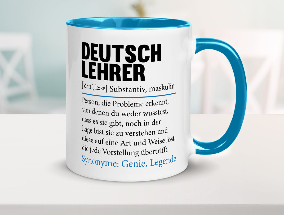 Deutschlehrer Spruch | Lehrer Schule Humor lustig Geschenkidee Geschenk Tasse