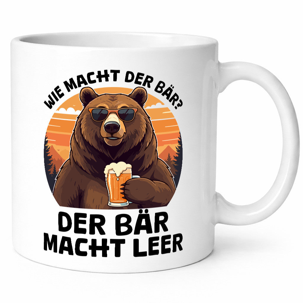 Saufbär | wie macht der bär leer Bierliebhaber lustiger Spruch Geschenk Humor