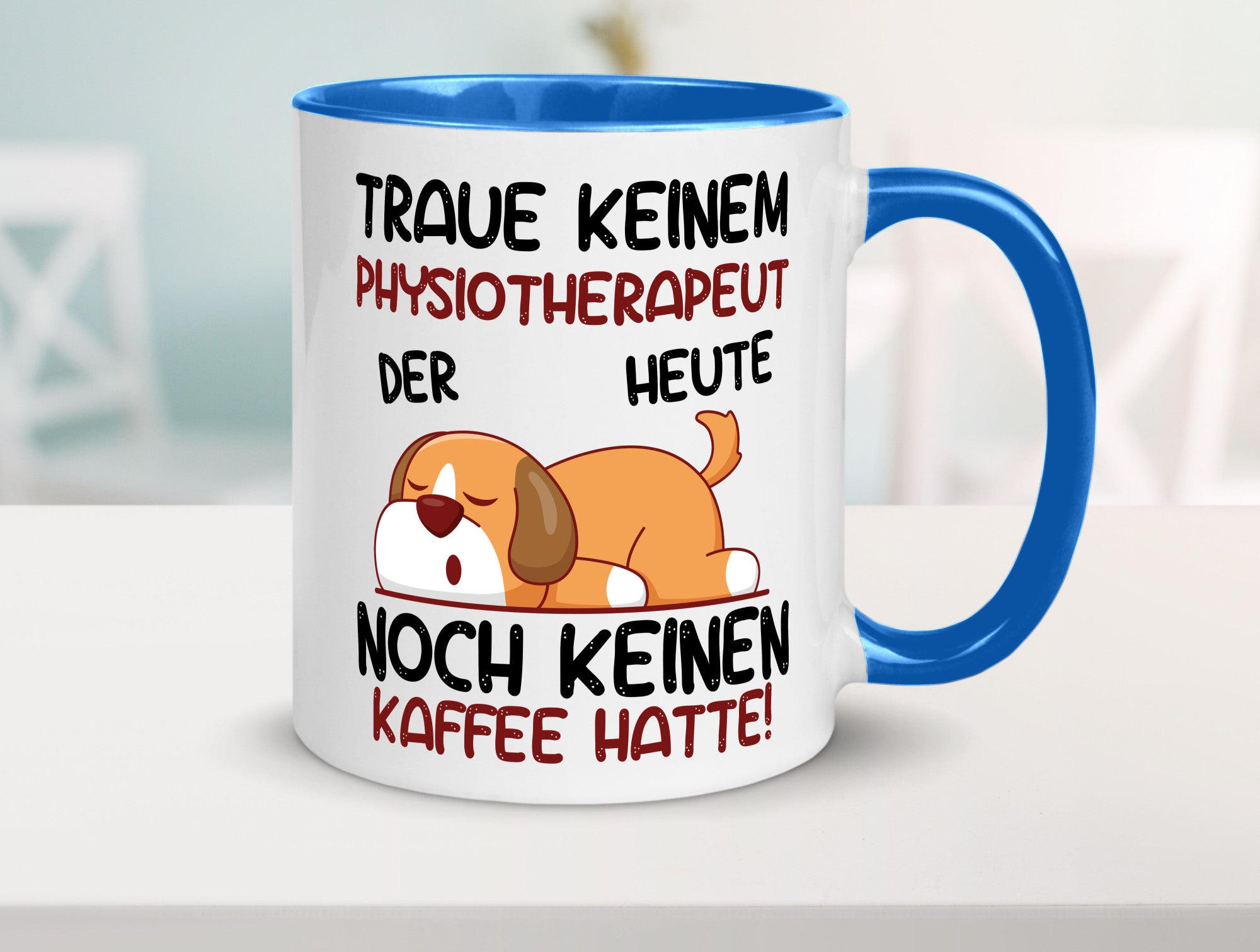Traue keinem Physiotherapeut lustiger Spruch Geschenk Humor Geschenkidee Tasse