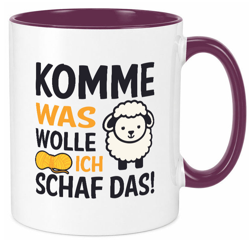 Komme was wolle, ich schaf das | Wolle Humor Geschenkidee Tasse