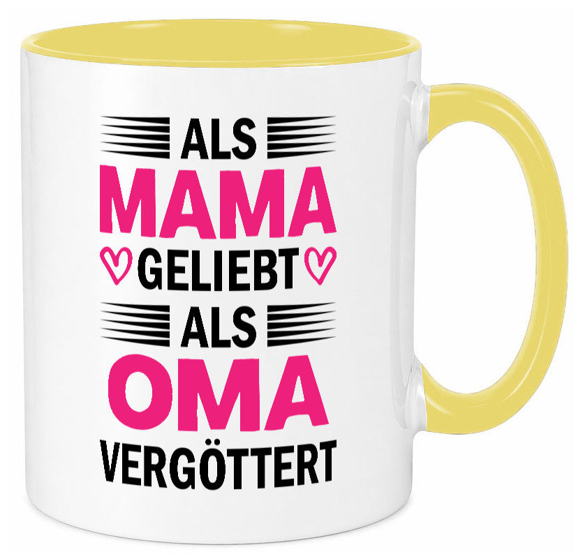 Als oma Vergöttert | Muttertag mama Großmutter Humor Familie Geschenkidee Tasse