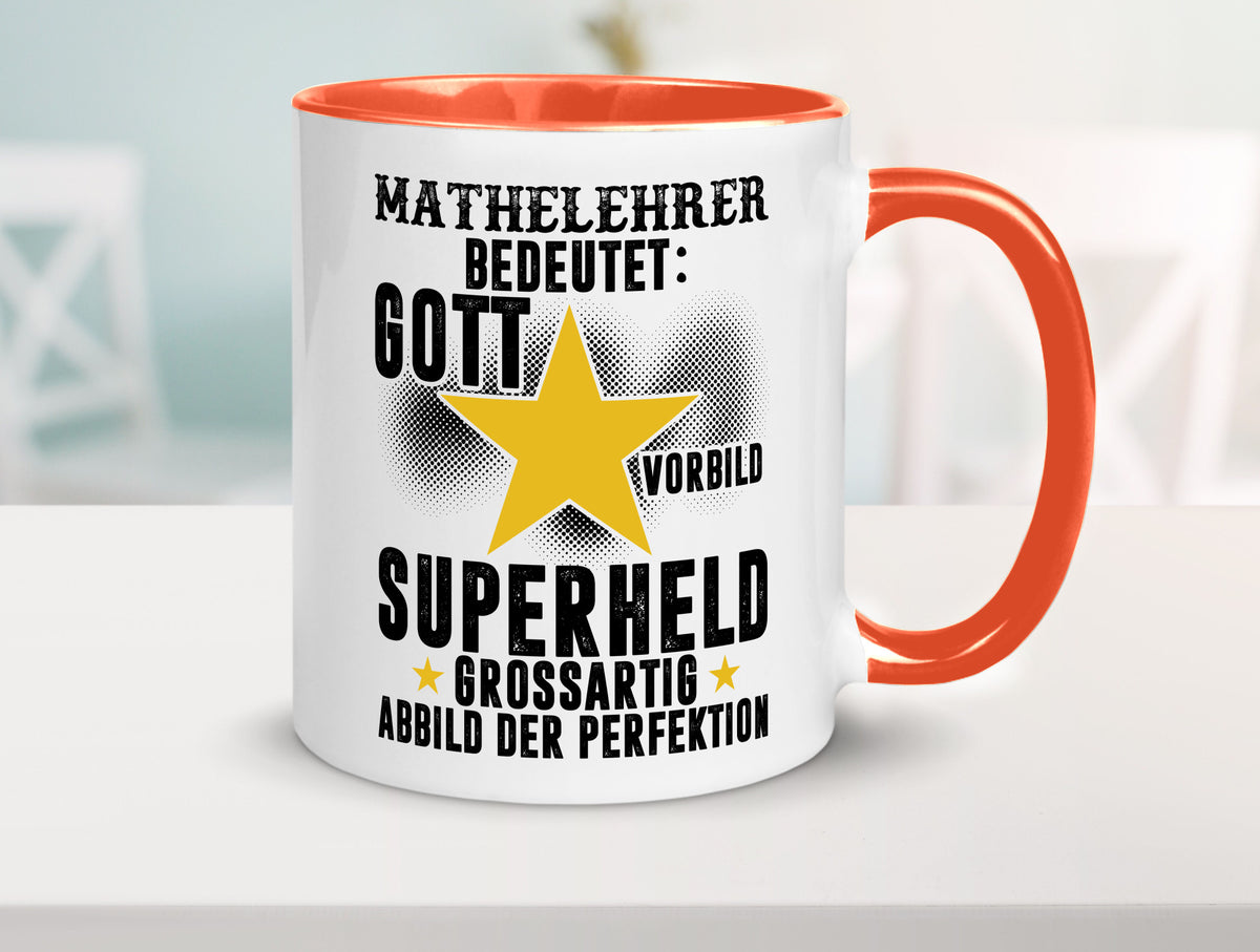 Bedeutung von Mathelehrer | Lehrer Mathe Humor Geschenkidee Tasse